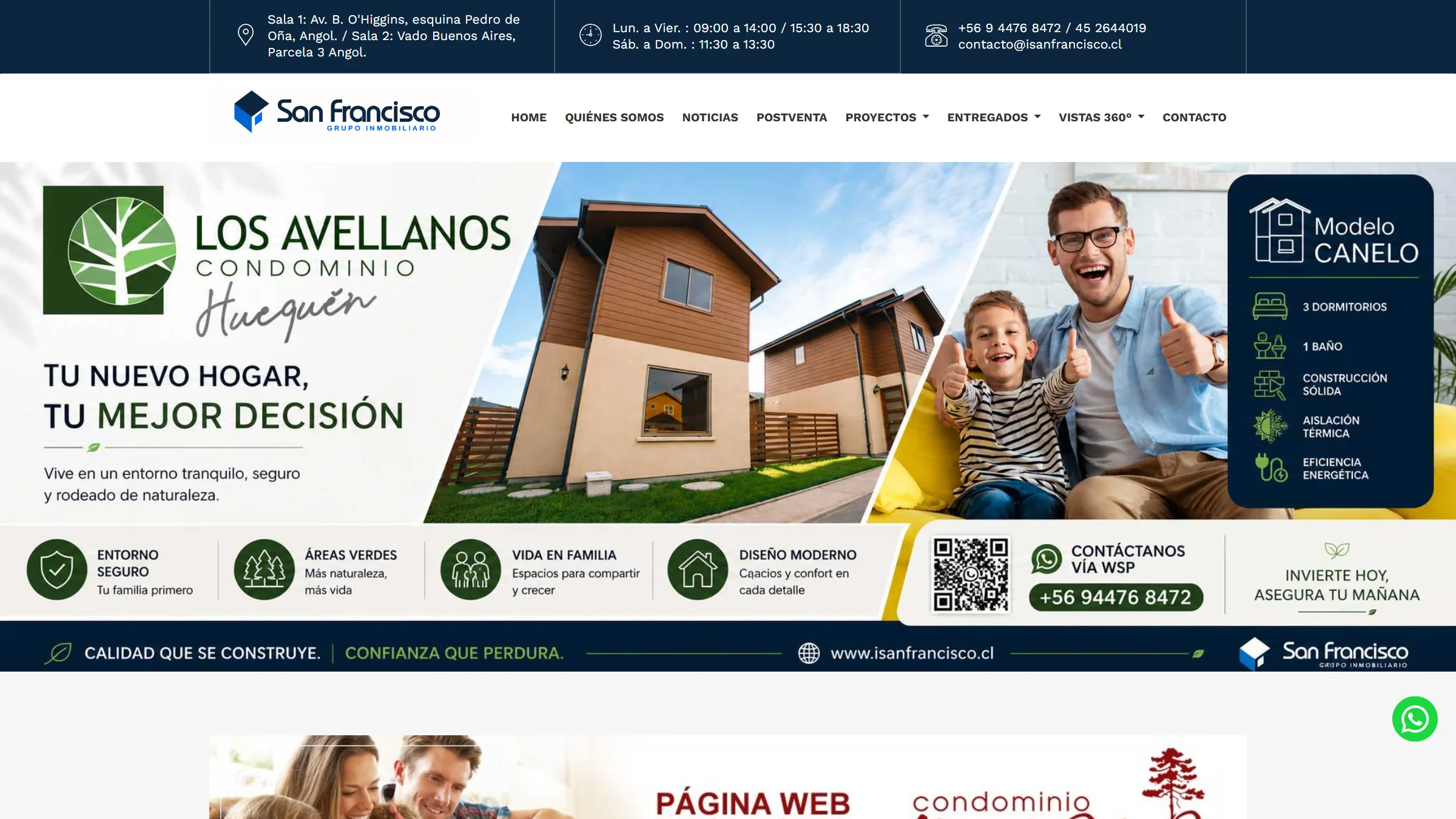 Sitio web de I. San Francisco desarrollado por MSCODE